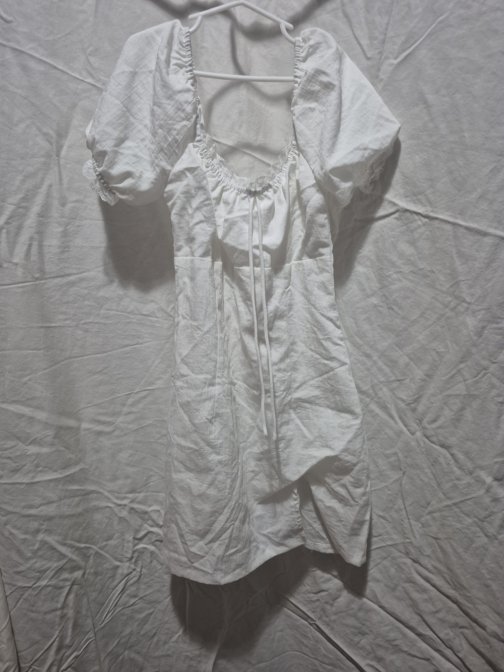 Princess Polly White Puff-Sleeve Mini Dress
